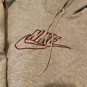 Vintage Grey Nike Hoodie, Medium